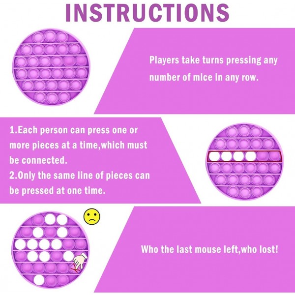  Bubble Sensory Fidget Toy, Autism Special Needs Stress Reliever Silicone Stress Reliever Toy